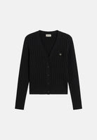 CALVIN KLEIN JEANS Cardigan a costine nero da donna LV047H305G UB1 CALVIN KLEIN JEANS 