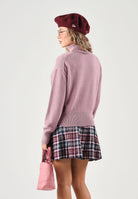 CALVIN KLEIN JEANS Maglione a collo alto LS LOGO TNECK PULLOVER  rosa malva da donna LV047H329G VCB CALVIN KLEIN JEANS 