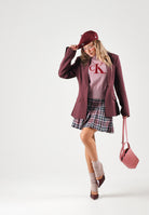 CALVIN KLEIN JEANS Maglione a collo alto LS LOGO TNECK PULLOVER  rosa malva da donna LV047H329G VCB CALVIN KLEIN JEANS 