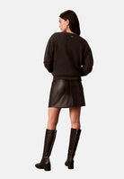 CALVIN KLEIN JEANS Gonna in eco-pelle FAUX LEATHER 5-POCKET nera da donna LV047H630G UB1 CALVIN KLEIN JEANS 