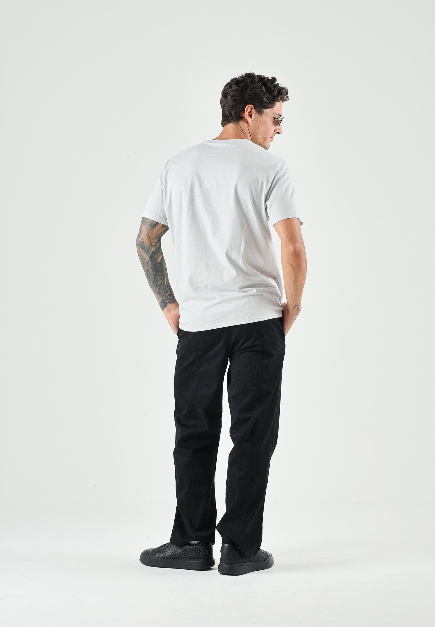 CALVIN KLEIN JEANS T-shirt SS BADGE , classic tee, grigio chiaro da uomo<BR/> LV04RC272G PSX CALVIN KLEIN JEANS 