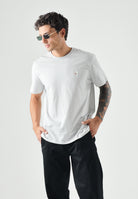 CALVIN KLEIN JEANS T-shirt SS BADGE , classic tee, grigio chiaro da uomo<BR/> LV04RC272G PSX CALVIN KLEIN JEANS 