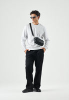 CALVIN KLEIN JEANS Felpa girocollo con logo laterale,gricio chiaro  da uomo. LV04RG268G PSX CALVIN KLEIN JEANS 
