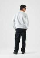 CALVIN KLEIN JEANS Felpa girocollo con logo laterale,gricio chiaro  da uomo. LV04RG268G PSX CALVIN KLEIN JEANS 