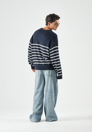 CALVIN KLEIN JEANS Maglione girocollo  Dark Sapphire, blu navy da uomo. LV04RG305G CEF CALVIN KLEIN JEANS 