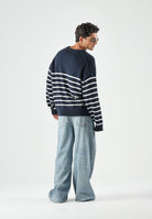CALVIN KLEIN JEANS Maglione girocollo  Dark Sapphire, blu navy da uomo. LV04RG305G CEF CALVIN KLEIN JEANS 