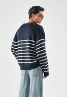 CALVIN KLEIN JEANS Maglione girocollo  Dark Sapphire, blu navy da uomo. LV04RG305G CEF CALVIN KLEIN JEANS 