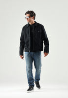 CALVIN KLEIN JEANS Giubbotto di jeans con zip nero da uomo in tinta unita LV04RG405G UB1 CALVIN KLEIN JEANS 