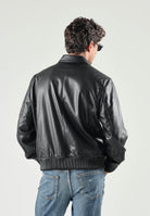 CALVIN KLEIN JEANS Giubbotto LS FAUX LEATHER nero da uomo in tinta unita effetto pelle. LV04RG406G UB1 CALVIN KLEIN JEANS 