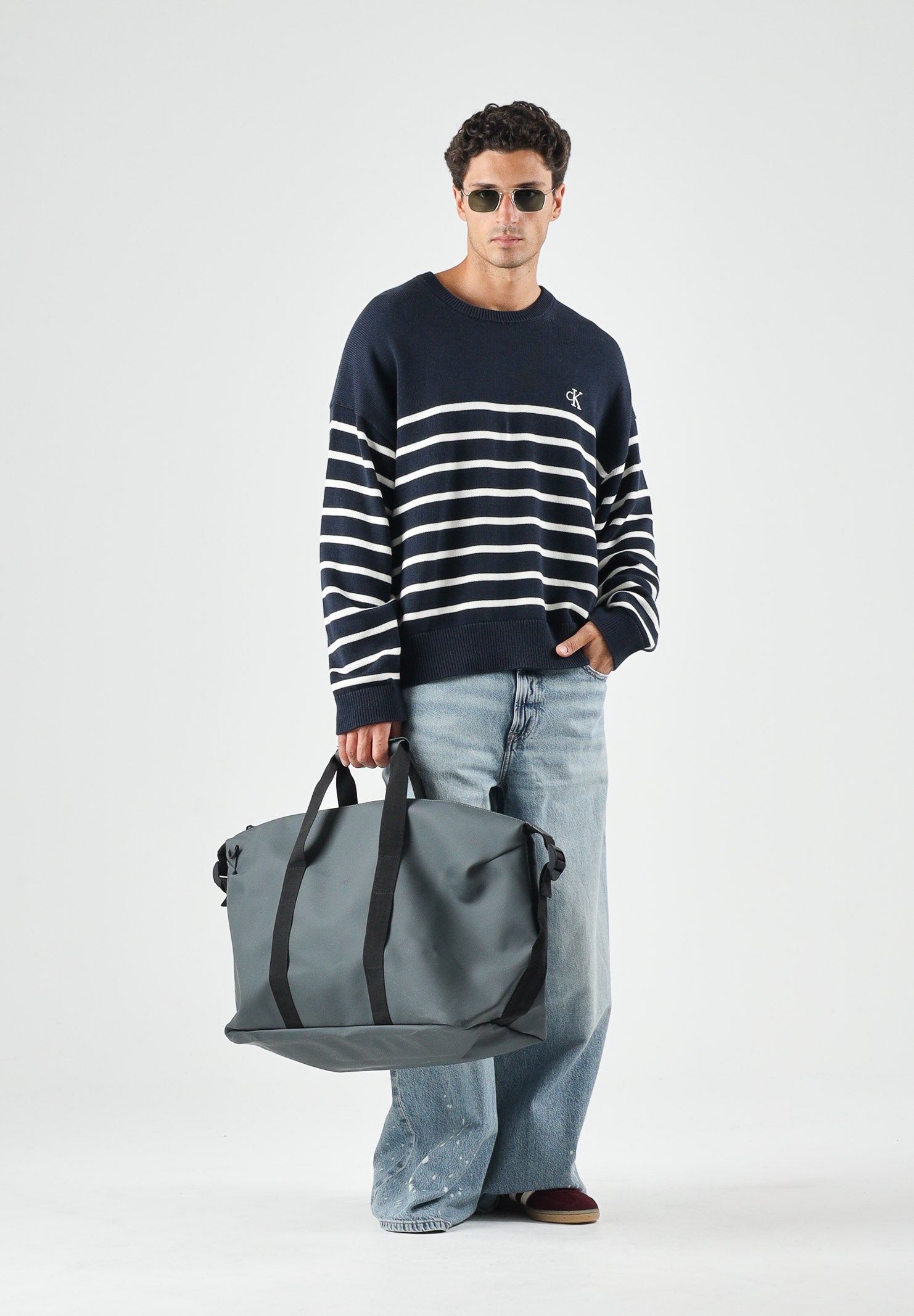 CALVIN KLEIN JEANS Jeans EXTREME BAGGY, sterling alloy, azzurro chiaro da uomo<BR/> LV04RG761G 0AL CALVIN KLEIN JEANS 