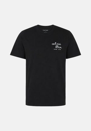 CALVIN KLEIN JEANS T-shirt LOGO GRAFIC nero da uomo <BR/> LV04RG837G UB1 CALVIN KLEIN JEANS 