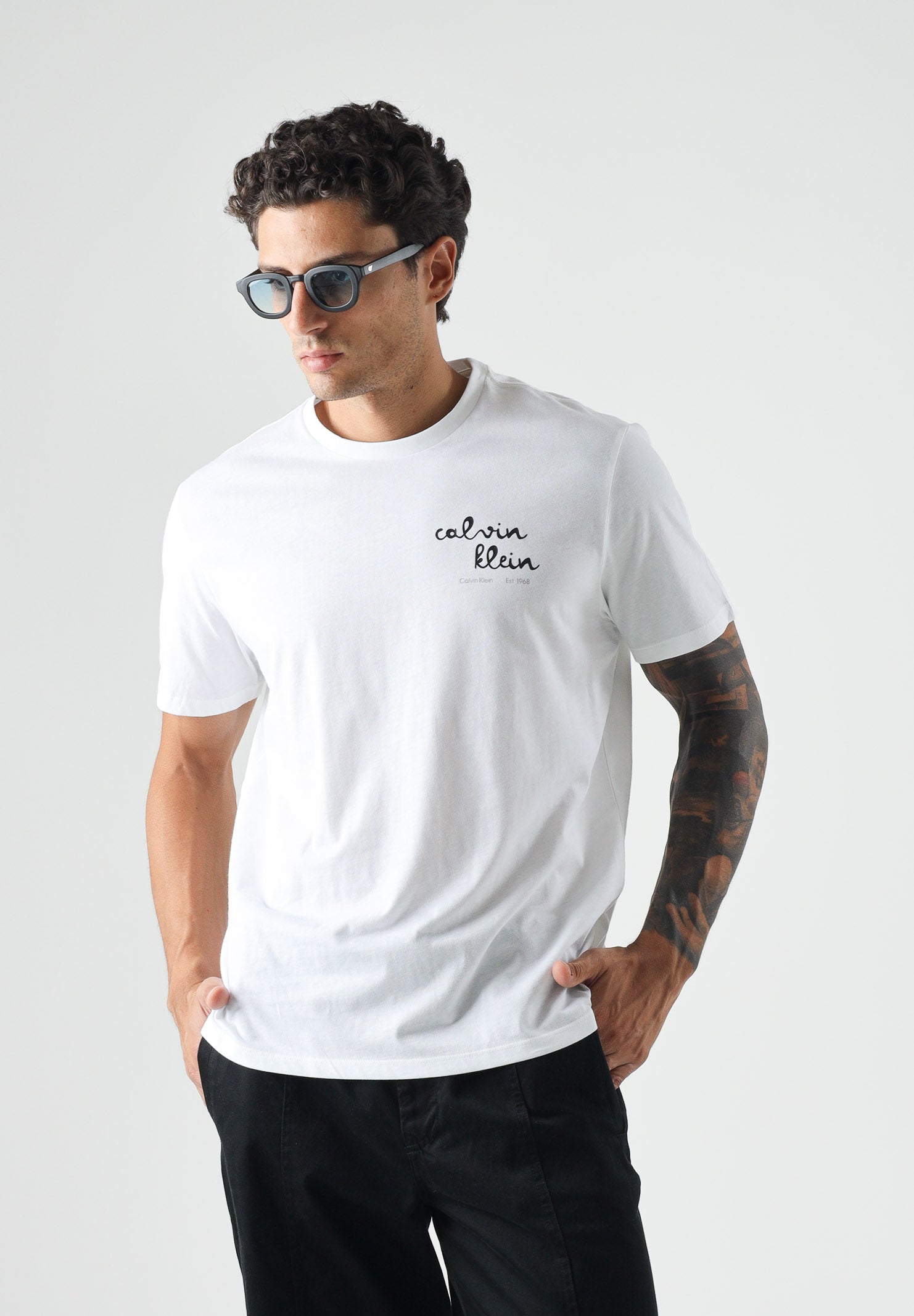 CALVIN KLEIN JEANS T-shirt manica corta, colore Bright White, bianco da uomo LV04RG837G YAF CALVIN KLEIN JEANS 
