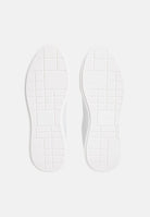 CALVIN KLEIN JEANS Sneakers in pelle bianche e nere da uomo con dettagli neri a contrasto e monogramma CK laterale.<BR/> YM0YM01344 06X CALVIN KLEIN JEANS 