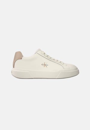 CALVIN KLEIN JEANS Sneakers CHUNKY CUPSOLE marshmallow bianco panna-beige da uomo in pelle liscia bicolore<BR/> YM0YM01344 0LC CALVIN KLEIN JEANS 