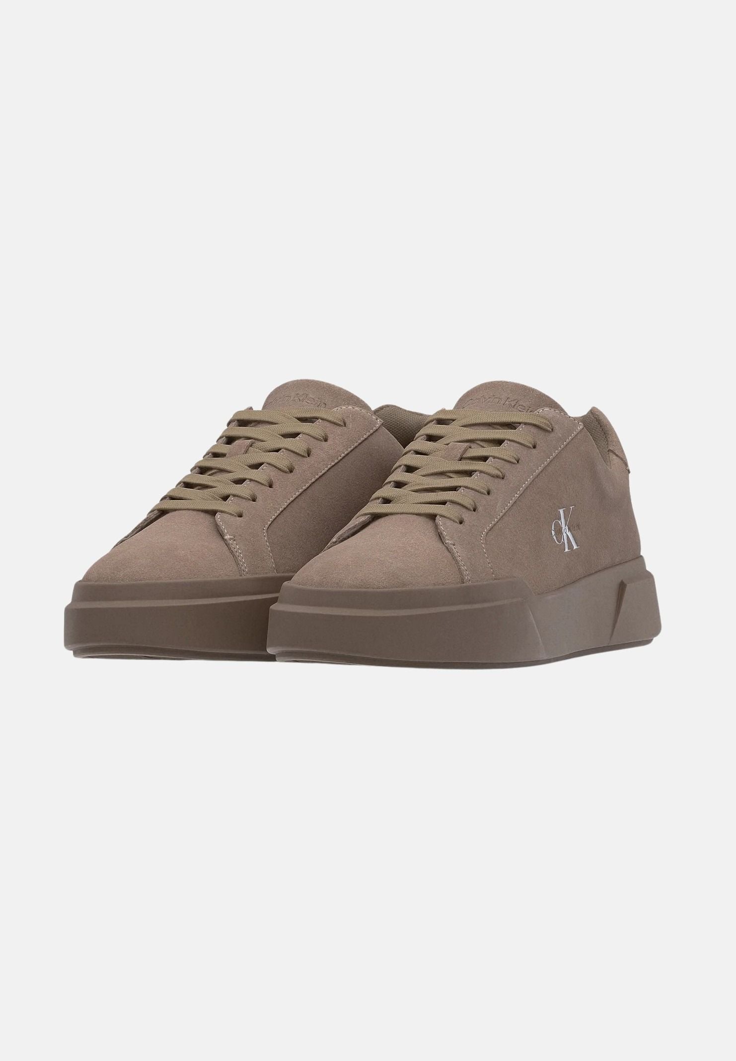 CALVIN KLEIN JEANS Sneackers CK AVENUE taupe-tortora da uomo con logo laterale <BR/> YM0YM01453 PBO CALVIN KLEIN JEANS 