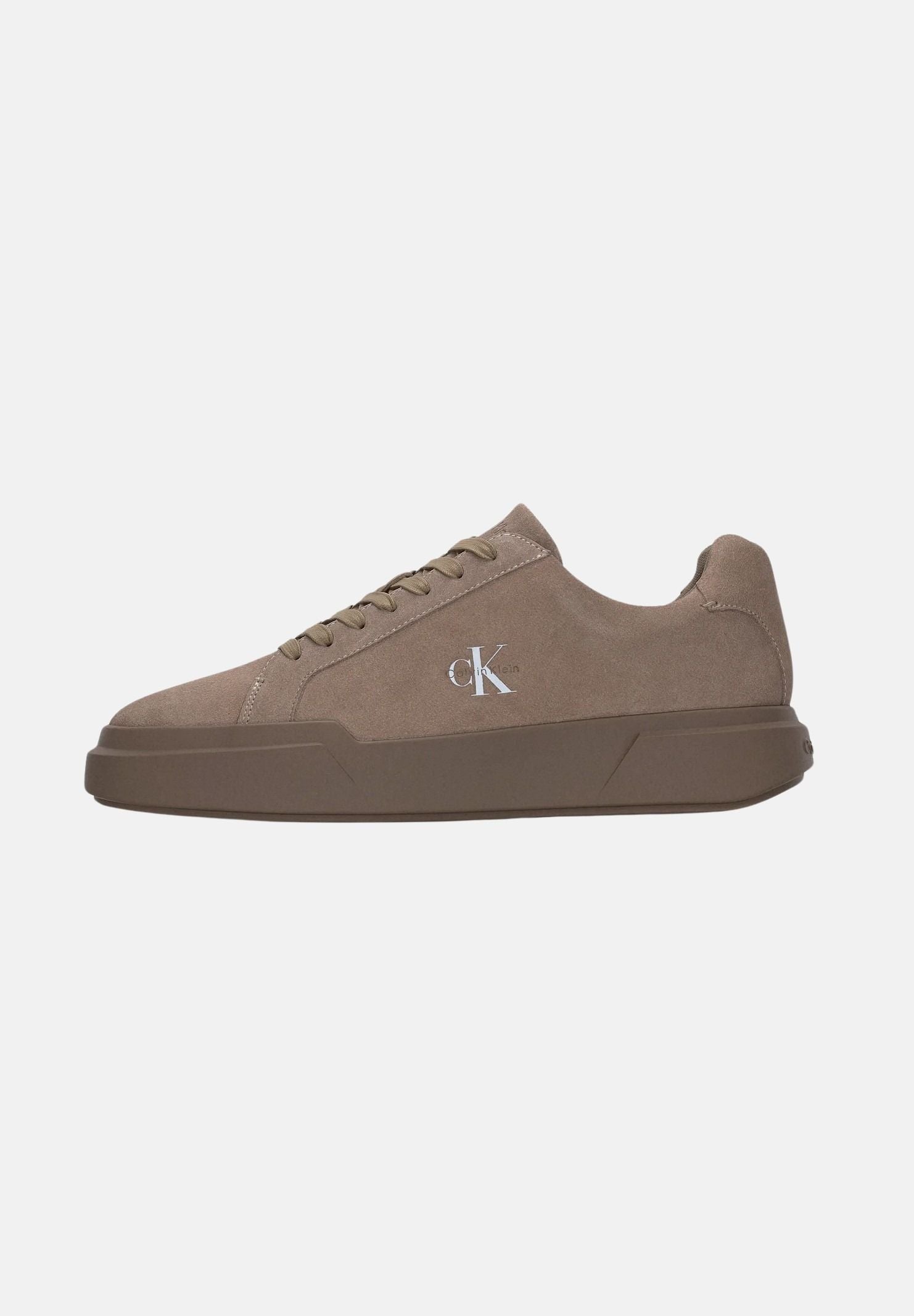 CALVIN KLEIN JEANS Sneackers CK AVENUE taupe-tortora da uomo con logo laterale <BR/> YM0YM01453 PBO CALVIN KLEIN JEANS 