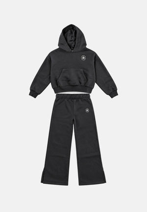 CONVERSE Tuta RELAXED HOODIE & PANT SET grigio antracite da bambina 4CK121 GDA CONVERSE 