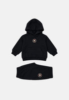 CONVERSE Tuta nera per neonato con felpa con cappuccio, pantaloni jogger e logo Chuck Taylor All Star. 6CK114 023 CONVERSE 