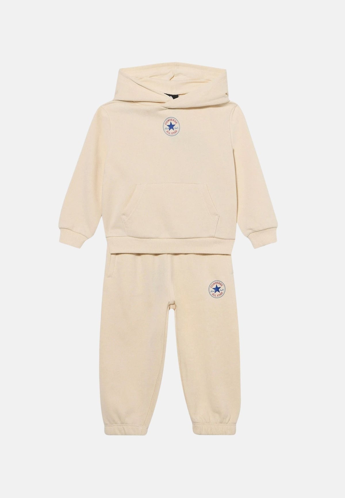 CONVERSE Tuta beige per neonato con felpa con cappuccio, pantaloni jogger e logo Chuck Taylor All Star. 6CK114 W0L CONVERSE 
