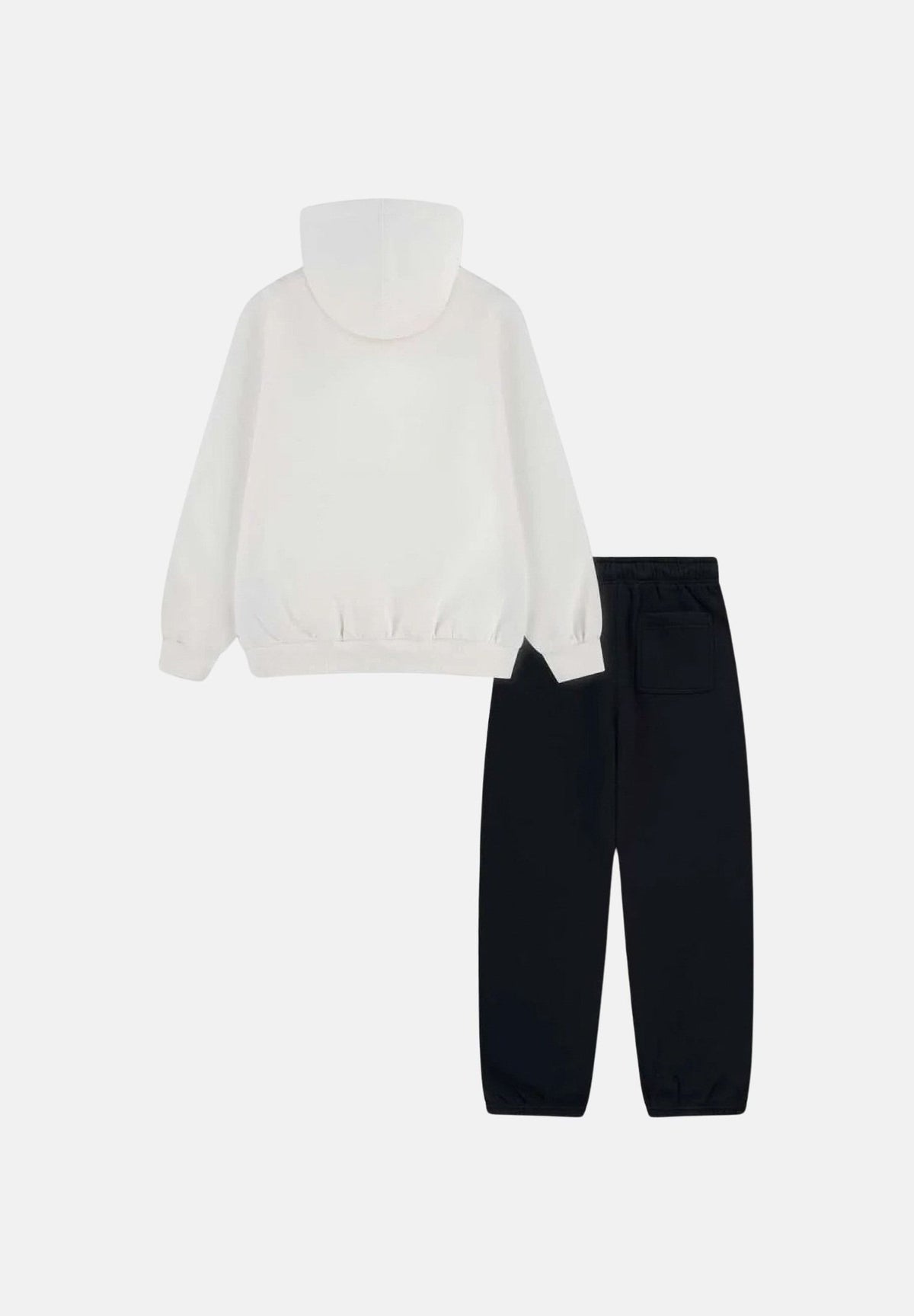 CONVERSE Tuta CHUCK TAYLOR PATCH bianca e nera per bambino e bambina con felpa con cappuccio e pantaloni jogger coordinati. 9CJ829 023 CONVERSE 