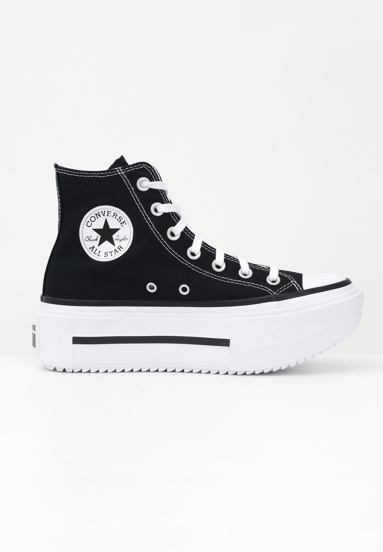 CONVERSE Sneakers Chuck Taylor All Star Lift Double Stack nere da donna A12975C . CONVERSE 