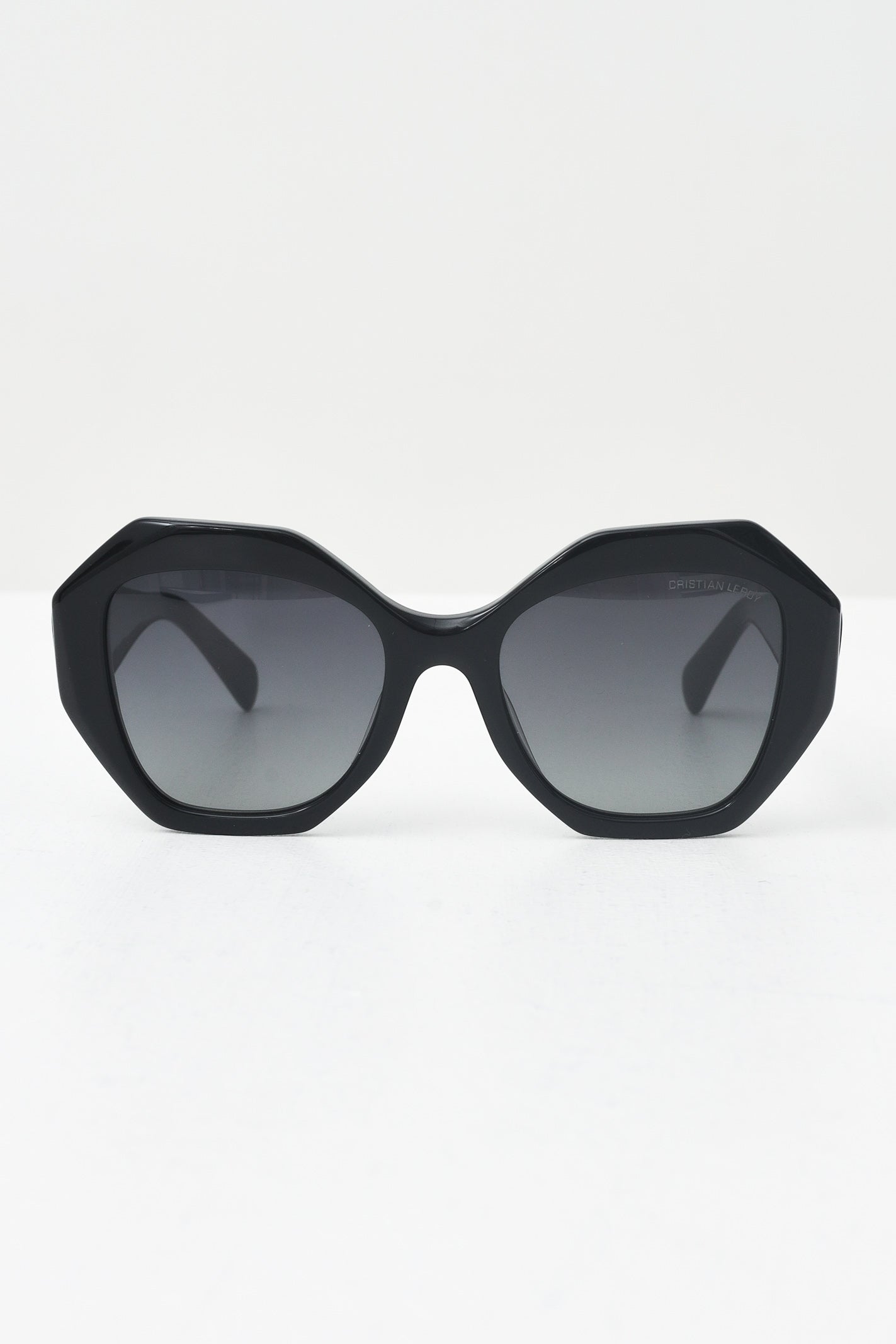 CRISTIAN LEROY Occhiali da sole neri da donna dal design ottagonale 25070 01 CRISTIAN LEROY 