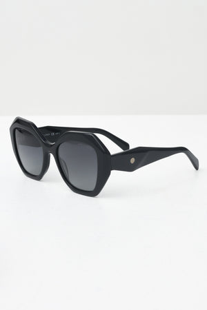 CRISTIAN LEROY Occhiali da sole neri da donna dal design ottagonale 25070 01 CRISTIAN LEROY 