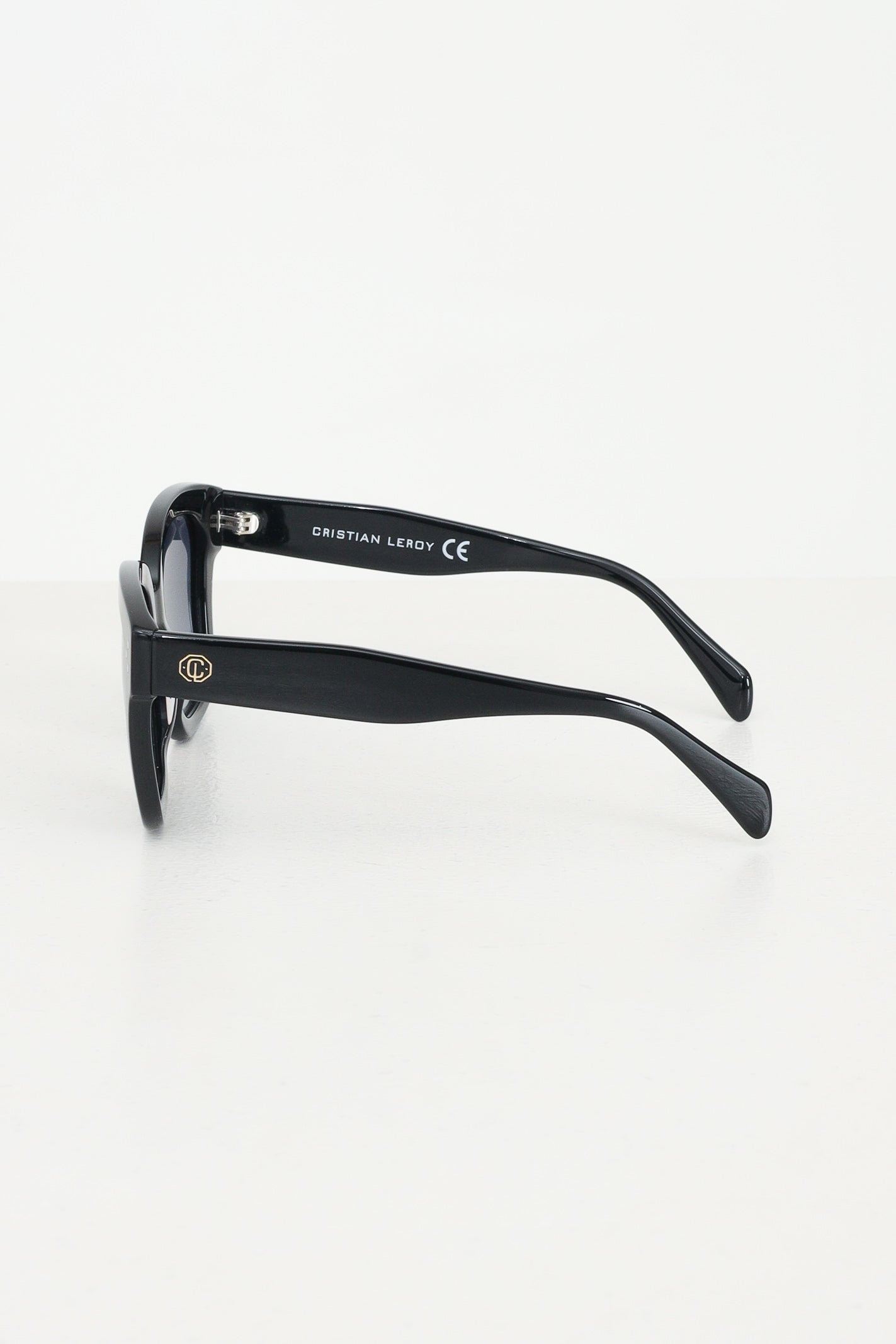CRISTIAN LEROY Occhiali da sole neri da donna con montatura in acetato lucido 700203 01 CRISTIAN LEROY 