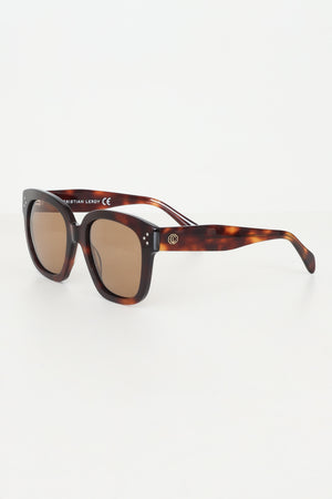 CRISTIAN LEROY Occhiali da sole marroni da donna con montatura in acetato tartarugato 700203 02 CRISTIAN LEROY 