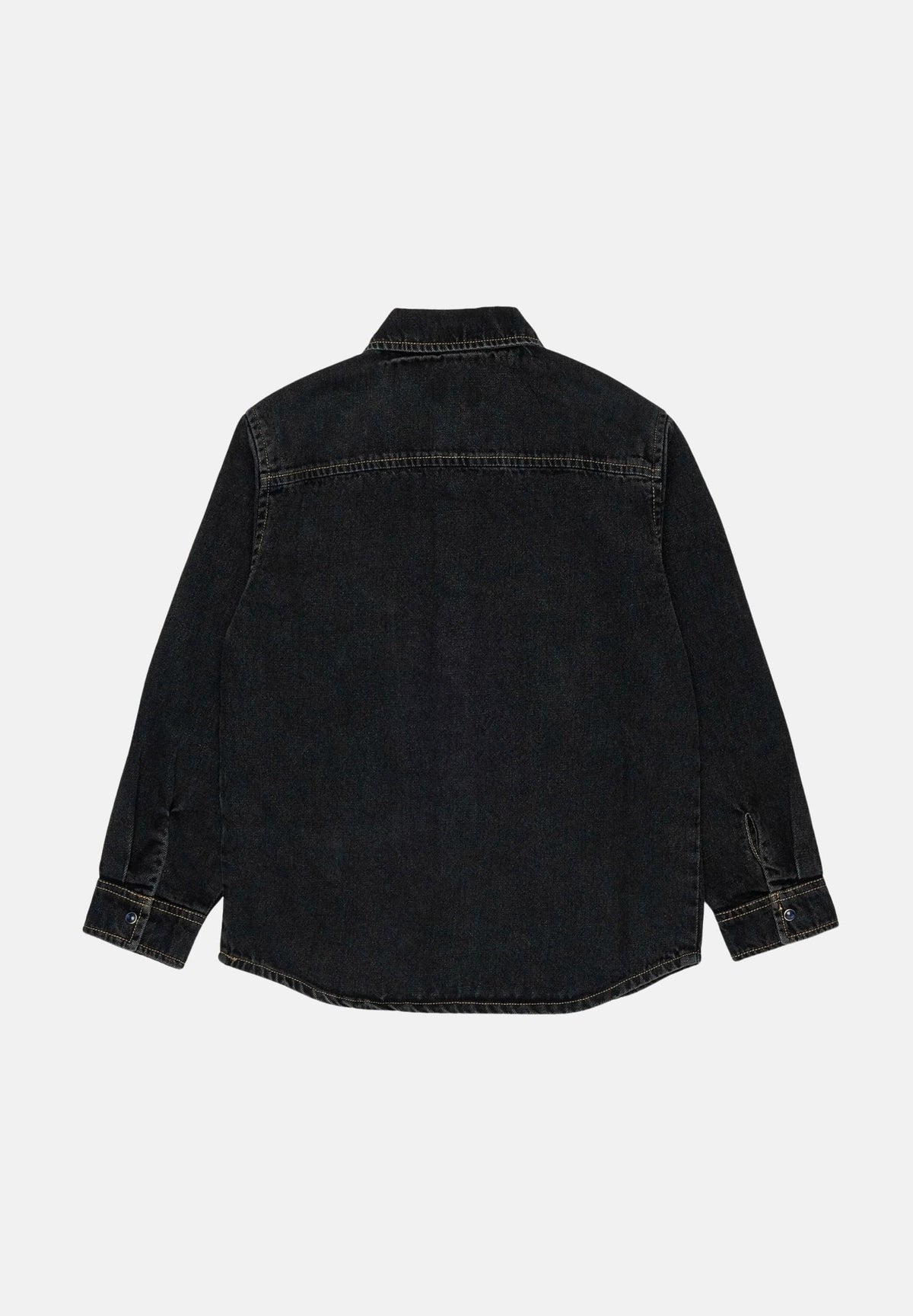 DIESEL Camicia di jeans  CSIMPLY-OVER nero per donna, ragazzi e bambini con lavaggio sfumato  e logo D ricamato. J01330KXBU6 K02 DIESEL 