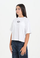 DIESEL T-shirt a manica corta bianca per donna e ragazze con logo Oval D J0242800YI9 K100 DIESEL 