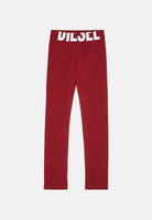 DIESEL Leggings PCEFY colore Syrah rosso bordeaux, per donna, ragazzi e bambini con logo iconico in vita J02660KYA0L K440 DIESEL 