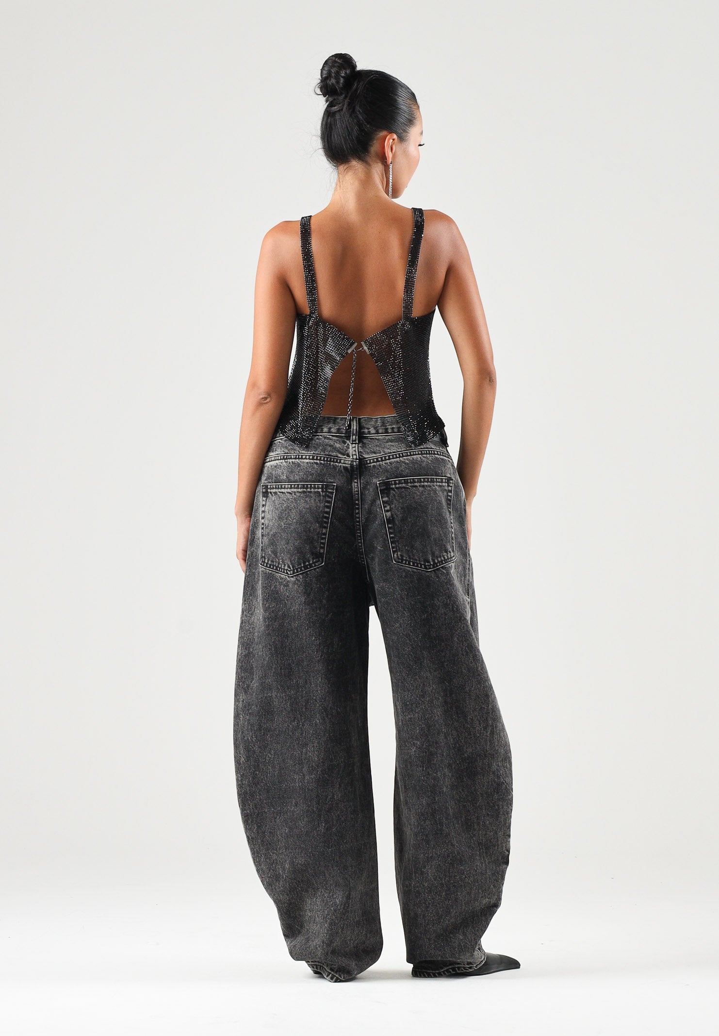 DIESEL Jeans D-MILTY nero per donna, ragazzi e bambini con lavaggio marmorizzato J02885KXBUC K02 DIESEL 