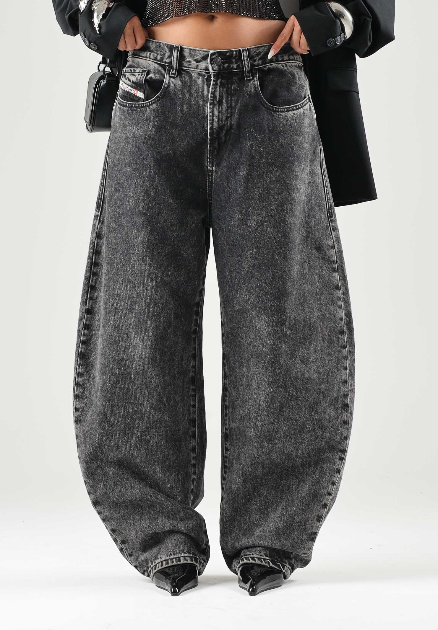 DIESEL Jeans D-MILTY nero per donna, ragazzi e bambini con lavaggio marmorizzato J02885KXBUC K02 DIESEL 