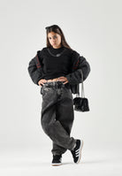 DIESEL Jeans D-MILTY nero per donna, ragazzi e bambini con lavaggio marmorizzato J02885KXBUC K02 DIESEL 