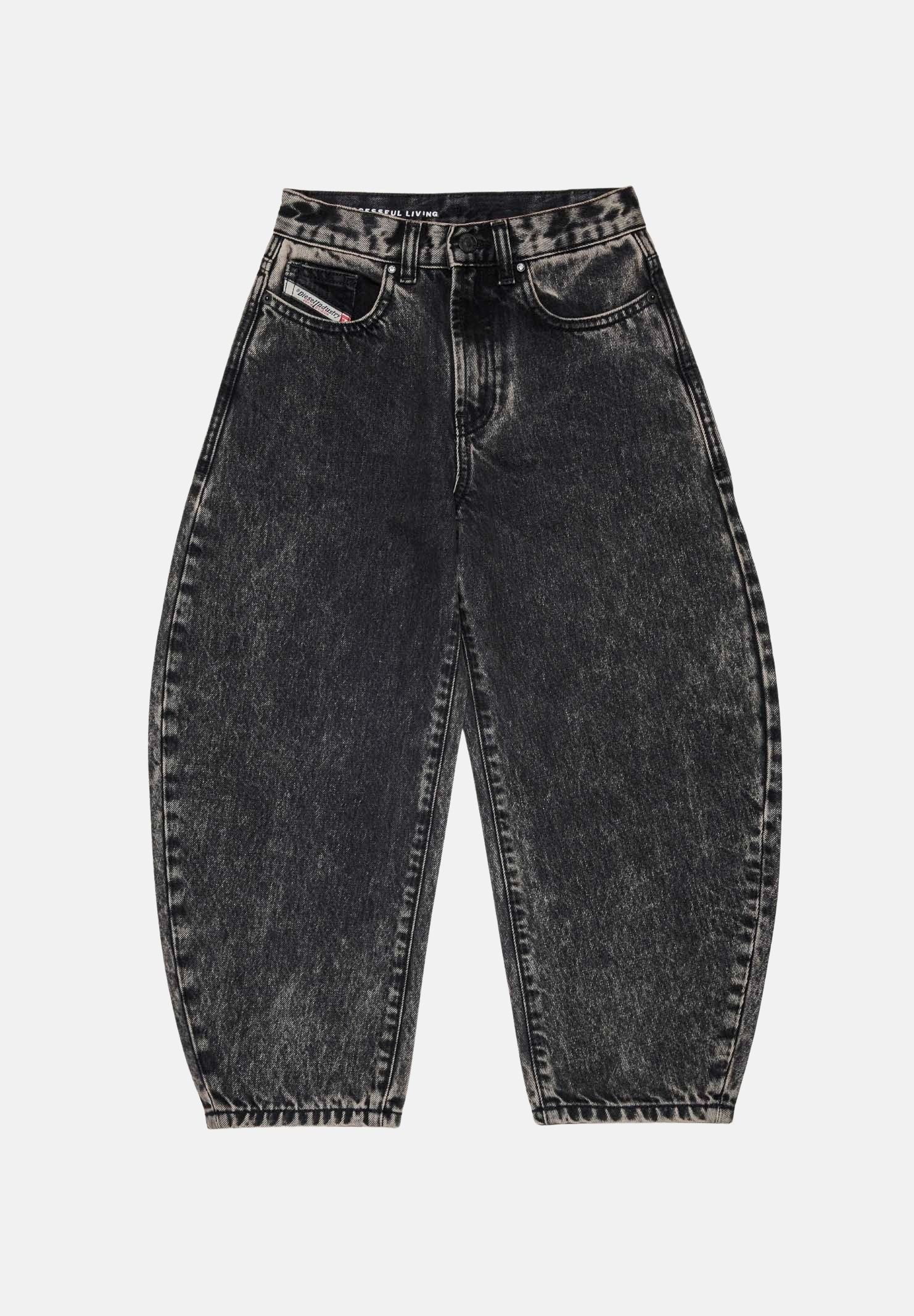 DIESEL Jeans D-MILTY nero per donna, ragazzi e bambini con lavaggio marmorizzato J02885KXBUC K02 DIESEL 