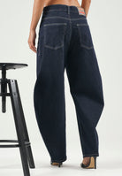 DIESEL Jeans  D-MILTY denim blu scuro, per donna, ragazzi e  bambini con cuciture a contrasto. J02885KXBUS K01 DIESEL 