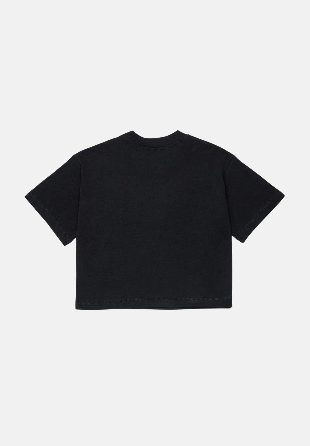 DIESEL T-shirt manica corta TLIXIN cropped nera per donna, ragazzi e bambini con logo Diesel frontale effetto sfrangiato. J0291800YI9 K900 DIESEL 