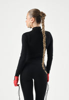 DIESEL Crop top TCEFILS colore  nero, per donna, ragazzi e bambini con logo frontale cut-off. J02935KYA0L K900 DIESEL 