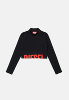 DIESEL Crop top TCEFILS colore  nero, per donna, ragazzi e bambini con logo frontale cut-off. J02935KYA0L K900 DIESEL 