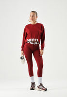 DIESEL Felpa cropped colore Syrah bordeaux, per donna, ragazzi e  bambini con logo frontale J02936KYAZ3 K440 DIESEL 