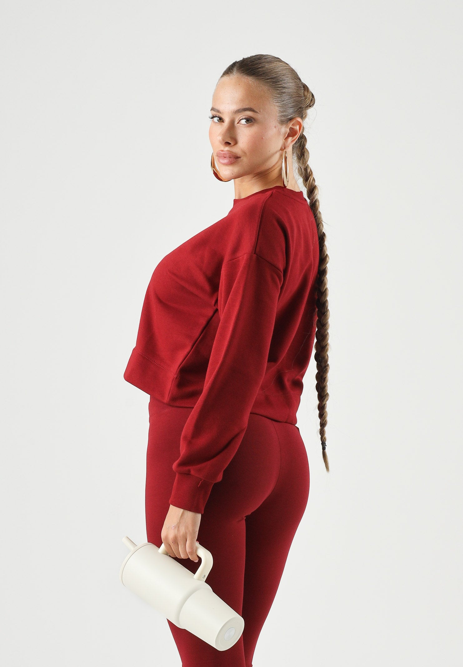 DIESEL Felpa cropped colore Syrah bordeaux, per donna, ragazzi e  bambini con logo frontale J02936KYAZ3 K440 DIESEL 