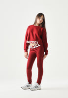 DIESEL Felpa cropped colore Syrah bordeaux, per donna, ragazzi e  bambini con logo frontale J02936KYAZ3 K440 DIESEL 