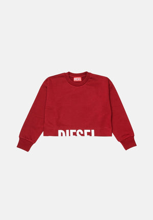 DIESEL Felpa cropped colore Syrah bordeaux, per donna, ragazzi e  bambini con logo frontale J02936KYAZ3 K440 DIESEL 