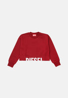 DIESEL Felpa cropped colore Syrah bordeaux, per donna, ragazzi e  bambini con logo frontale J02936KYAZ3 K440 DIESEL 