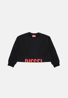 DIESEL Felpa cropped colore nero, per donna, ragazzi e  bambini con logo frontale J02936KYAZ3 K900 DIESEL 