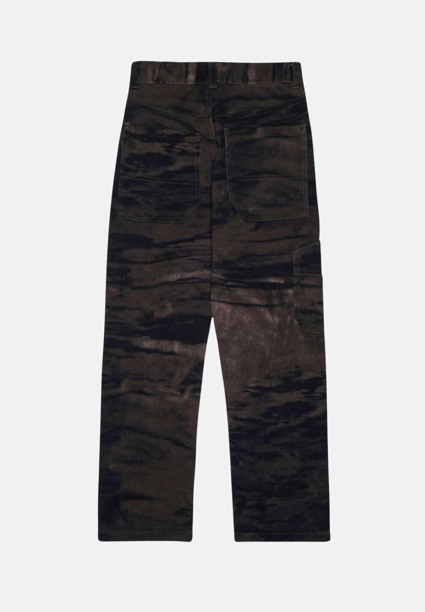 DIESEL Pantaloni PJAKE camouflage verde, colore basico verde, donna. J02958KXBT8 K50C DIESEL 