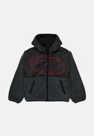 DIESEL Piumino ASPHALT, grigio antracite per donna, ragazzi e bambini con maxi logo J029790QFAH K910A DIESEL 