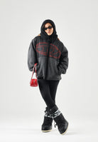 DIESEL Piumino ASPHALT, grigio antracite per donna, ragazzi e bambini con maxi logo J029790QFAH K910A DIESEL 