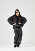 DIESEL Piumino ASPHALT, grigio antracite per donna, ragazzi e bambini con maxi logo J029790QFAH K910A DIESEL 
